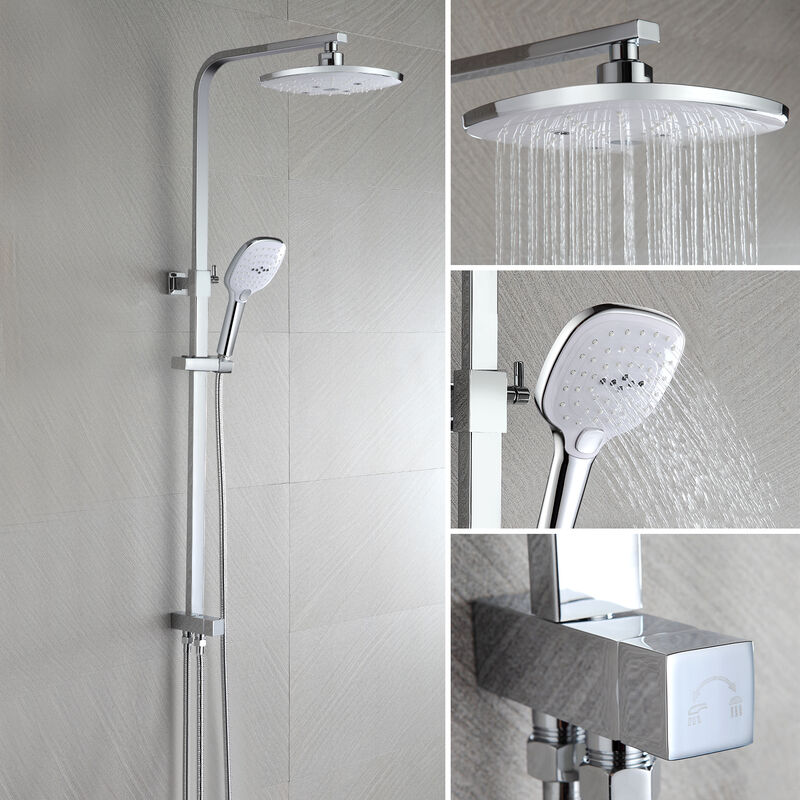 As the name suggests Rain Shower is just as experiencing rain outside. If beautifully put, rain shower heads are to feel the rain inside. They come as ceiling mounted and available in different sizes both in round and square shapes. 